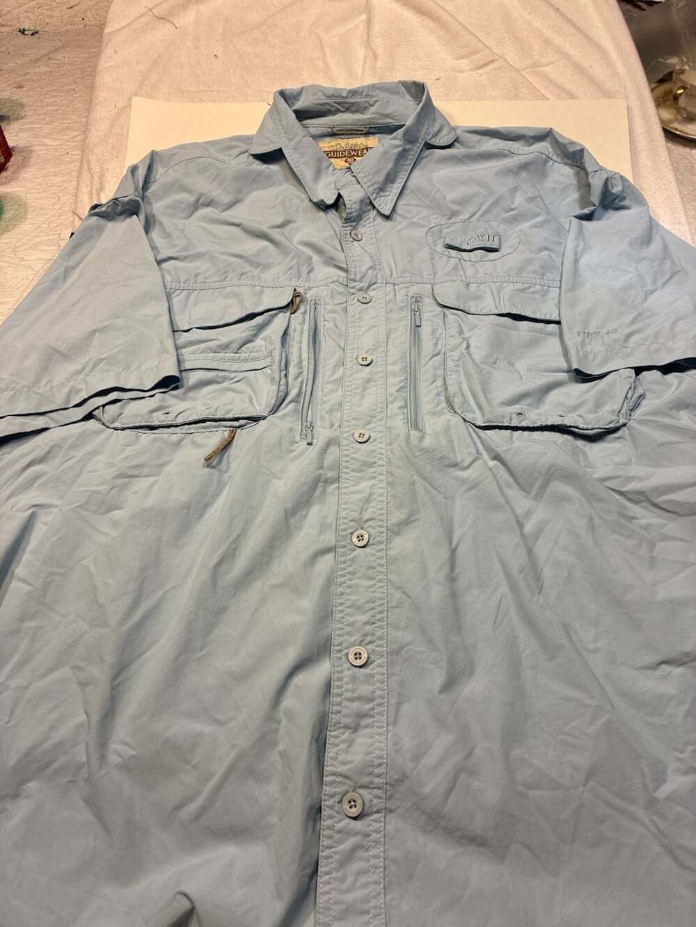 Cabela's Guidewear Men's GXII Short Sleeve Vented Fishing Shirt UPF 40